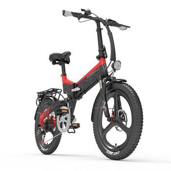 Bicicleta Eléctrica Plegable Urbana Lankeleisi G650, Batería De Iones De Litio De 48 V Y 12,8 Ah.