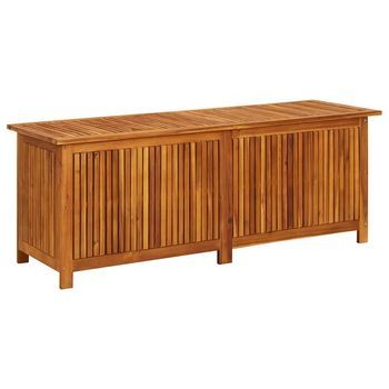Caja De Almacenaje De Jardín | Arcón De Jardín | Baúl Jardín Madera Maciza Acacia 150x50x58 Cm