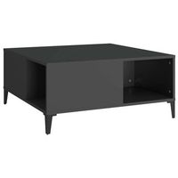 mesa de centro madera contrachapada negro 80x80x365 cm vidaxl