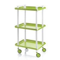 carrito auxiliar leky armazon blanco 3 estantes multifuncional practico y decorativoaceroverde pistacho