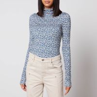 isabel marant etoile lou strech-jersey roll neck - fr 38uk 10