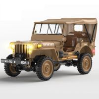 trasped hg4-58 rtr 114 24g 4wd rc car willys military truck para jeep off-road subida led luz sonido winch dos velocid