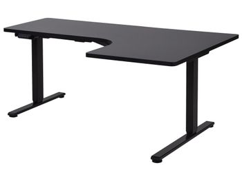 Escritorio regulable de derivado de madera negro