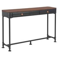mesa consola con 2 cajones 120x30x75 cm madera maciza abeto vidaxl