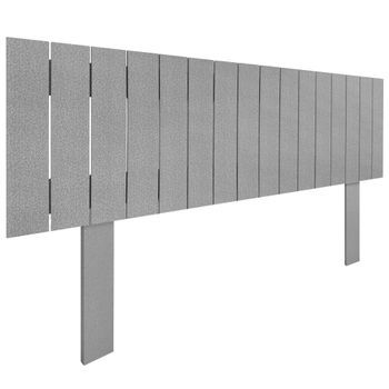 Cabecero De Madera Reciclada Dm Estilo Palet Vertical Con Patas 150x115cm Camas 150 - Espigas Gris