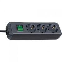 brennenstuhl regleta eco-line 3 tomasinterruptor 15m negra