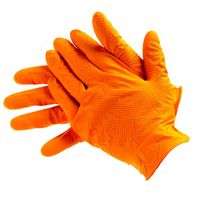 orange heavy duty nitrile gloves xtra large box of 90 gl2005