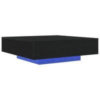 mesa de cafe - mesa de centro - mesa baja roble negro 100 x 100 x 31 cm madera de ingenieria