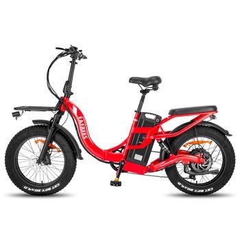 Bicicleta Eléctrica De Paseo Fafrees F20 X-max, Batería Samsung De 48 V Y 30 Ah, Triple Suspensión, Color Rojo