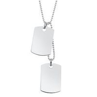 etiqueta de perro grabable con cadena de plata 925