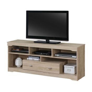 Mueble De Tv Mersin 150 Cm Con 1 Cajón Y 5 Nichos Color Sonoma.