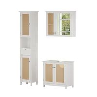 conjunto de muebles de bano rosario 3 piezas con mueble alto vicco