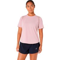 asics road  camiseta de running mujeres - rosa