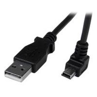 cable adaptador 2m usb a macho a mini usb b macho acodado en angulo hacia abajo