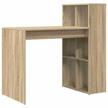 Escritorio | Mesa De Trabajo Con Estante Roble Sonoma 108 X 55 X 103.5 Cm