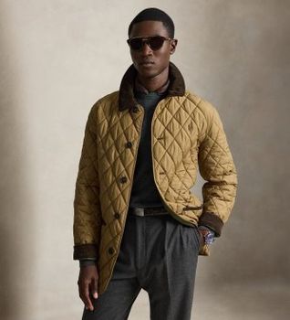 Polo Ralph Lauren para hombre. 710B15982002 Abrigo The Beaton marrón (L), Casual, Poliéster