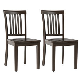 Set De 2 Sillas De Comedor Smartue Modernas 44.2x53.5x90 Marrón