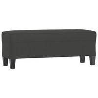 banco de tela de microfibra gris oscuro 100x35x41 cm vidaxl