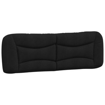 Cabecero De Cama Acolchado Hvar Tela Negro 160 Cm Vidaxl