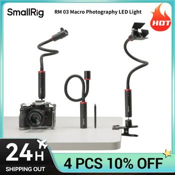 SmallRig RM 03 Macro Light 5 Colores con Difusor, Reflector de 4 Hojas, Animación Stop Motion, LED para Fotografía Resistente al Viento