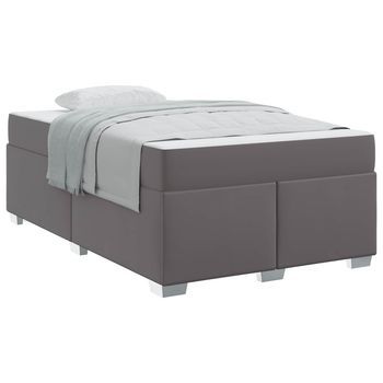 Estructura De Cama Gris 120 X 190 Cm Tela Vidaxl
