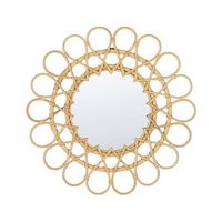 espejo de pared marco de ratan natural o 60 cm colgante sala de estar moderno babai