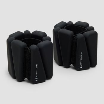 Pesas de tobillo/muñeca de silicona en bolsa de Myprotein (2 lbs) - Negro