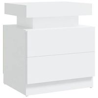 mesita de noche madera contrachapada blanco 45x35x52 cm vidaxl
