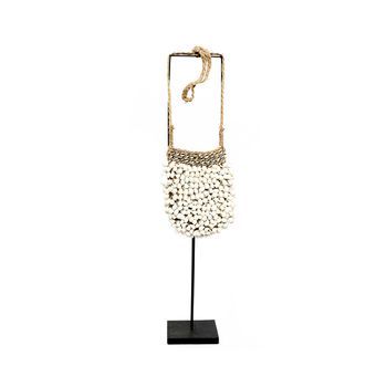 Bolso Conchas Bazar Bizar Con Soporte - Blanco