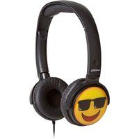 gv-emj15 earmojis cool face kids headphones - black black
