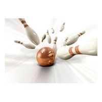 papel pintado 3d - bowling 350x245 cm