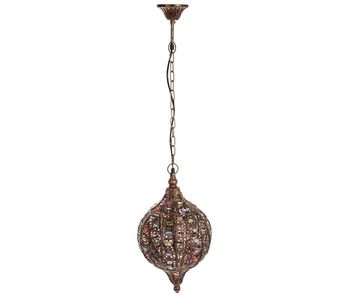 Lámpara de metal cristal acrilico de colores d27x47h cm