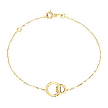Pulsera círculos para mujer en oro 9 quilates