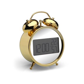 Reloj  en plástico dorado