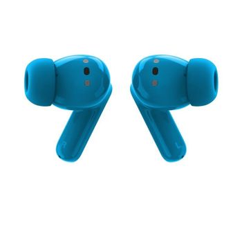 Auriculares Motorola Moto Buds Bass inalámbricos Bluetooth con Cancelación Activa de Ruido, triple micrófono y protección repelente al agua, azul