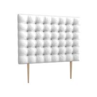 la web del colchon -cabecero tapizado manhattan big para cama de 105 115 x 165 cms blanco