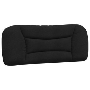 Cabecero De Cama | Panel De Cabecera | Decoración De Pared Acolchado Tela Negro 100 Cm