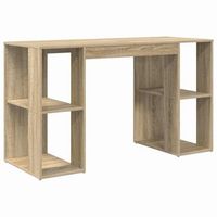 escritorio roble sonoma madera de ingenieria 130 x 505 x 75 cm vidaxl