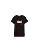 camiseta puma ess logo lab metalli black mujer