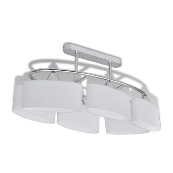 Lámpara De Techo Con Seis Focos Elipsoidales De Vidrio, E14 Vidaxl
