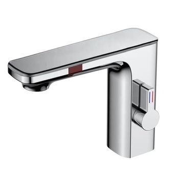Grifo Mezclador De Lavabo Con Sensor Inteligente Y Pantalla Digital - Cromado Kleenmac