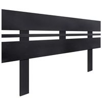dhome cabecero negro 160cm horizontal estilo ancho con patas madera reciclada dm herrajes incluidos 160cm horizontal ancho negro