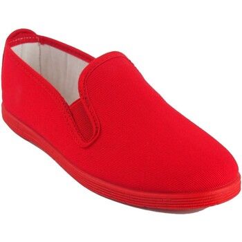 Bienve Zapatos Lona 102 kunfu rojo para mujer