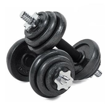 Mancuernas Pesas De Disco 20kg Total 10kg+10kg Fitness Musculación Gimnasio Pesos Metal