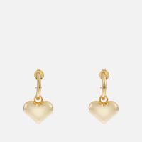crystal haze golden hearts gold-plated earrings