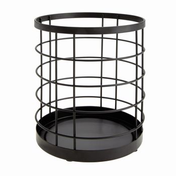 Recipiente para utensilios de cocina de acero negro - a18 cm