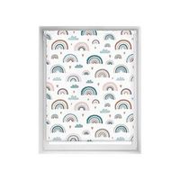 estor estampado easyfix sin taladrar - estor translucido tamano 120x150 - estor sin herramientas color arcoiris azul  blindecor