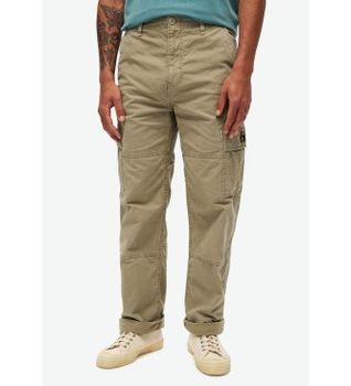 Superdry para hombre. M7011029A Pantalón cargo holgado de algodón orgánico (32/32), Casual, Verde