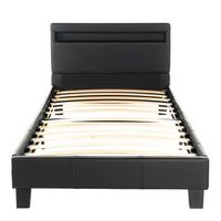 cama led astro - 90 x 200 cm negro