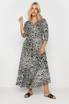 Yours Vestido Suave Gris Con Bolsillos, Mujer Curvy Y Tallas Grandes, Yours